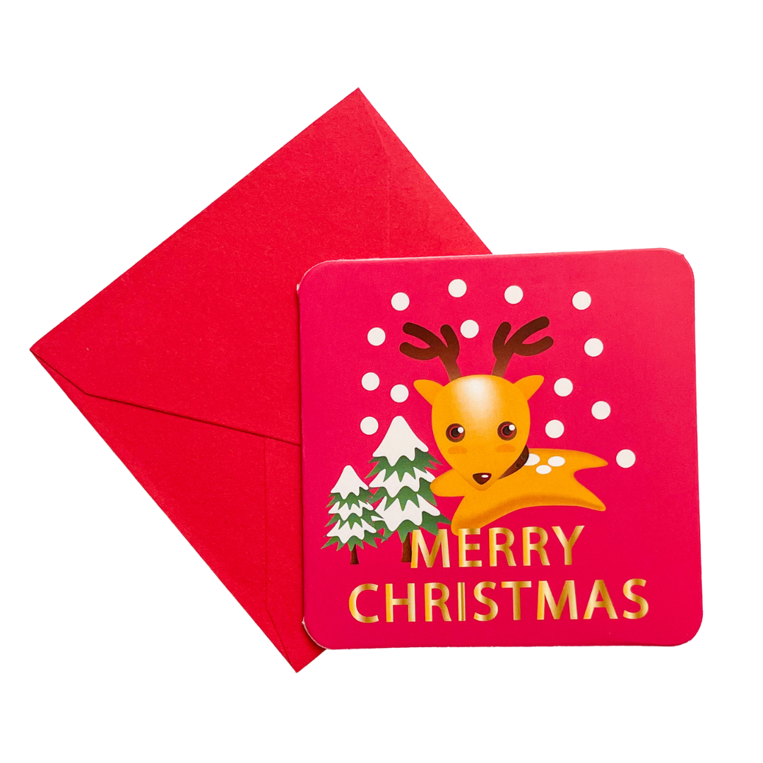 Mini cartes de Noël rouges